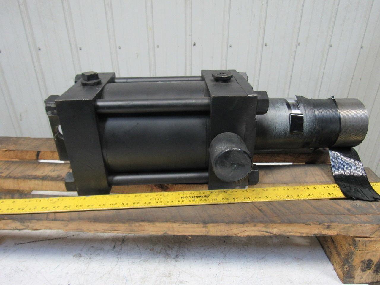 8" Bore 6" Stroke Hydraulic Cylinder Trunnion Mount 5"-12 Threaded Shaft