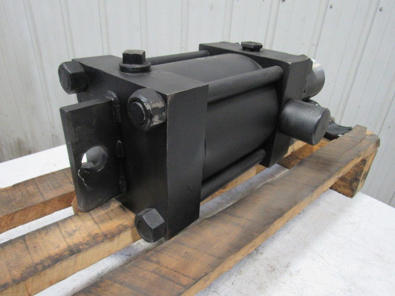 8" Bore 6" Stroke Hydraulic Cylinder Trunnion Mount 5"-12 Threaded Shaft
