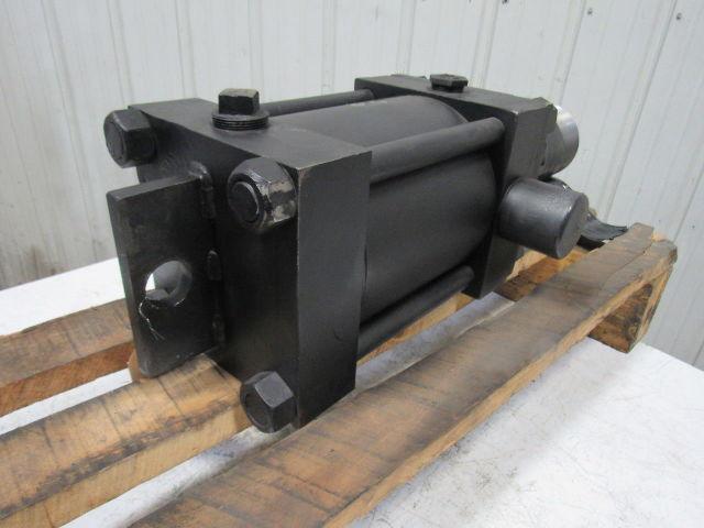 8" Bore 6" Stroke Hydraulic Cylinder Trunnion Mount 5"-12 Threaded Shaft
