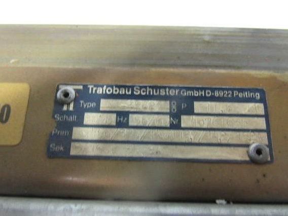 Trafobau Schuster DK-3702 11.6 KVA Transformer 440V Primary 15 190V Secondary