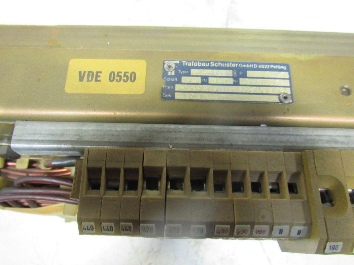 Trafobau Schuster DK-3702 11.6 KVA Transformer 440V Primary 15 190V Secondary