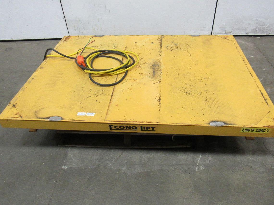 Econo Lift 3SL42 2000Lb. Hydraulic Scissor Lift Table 66"x48" Top 8"-52"Ht 3Ph