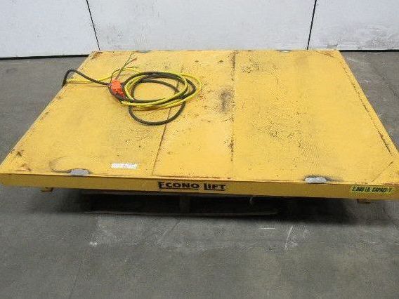 Econo Lift 3SL42 2000Lb. Hydraulic Scissor Lift Table 66"x48" Top 8"-52"Ht 3Ph