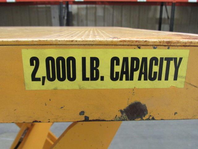 Econo Lift 3SL42 2000Lb. Hydraulic Scissor Lift Table 66"x48" Top 8"-52"Ht 3Ph