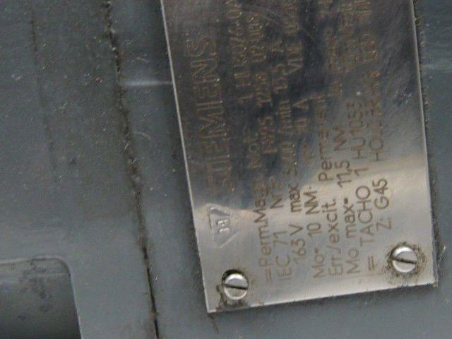 Siemens HU3076-0AF01-Z Permanent Magnet Servo Motor