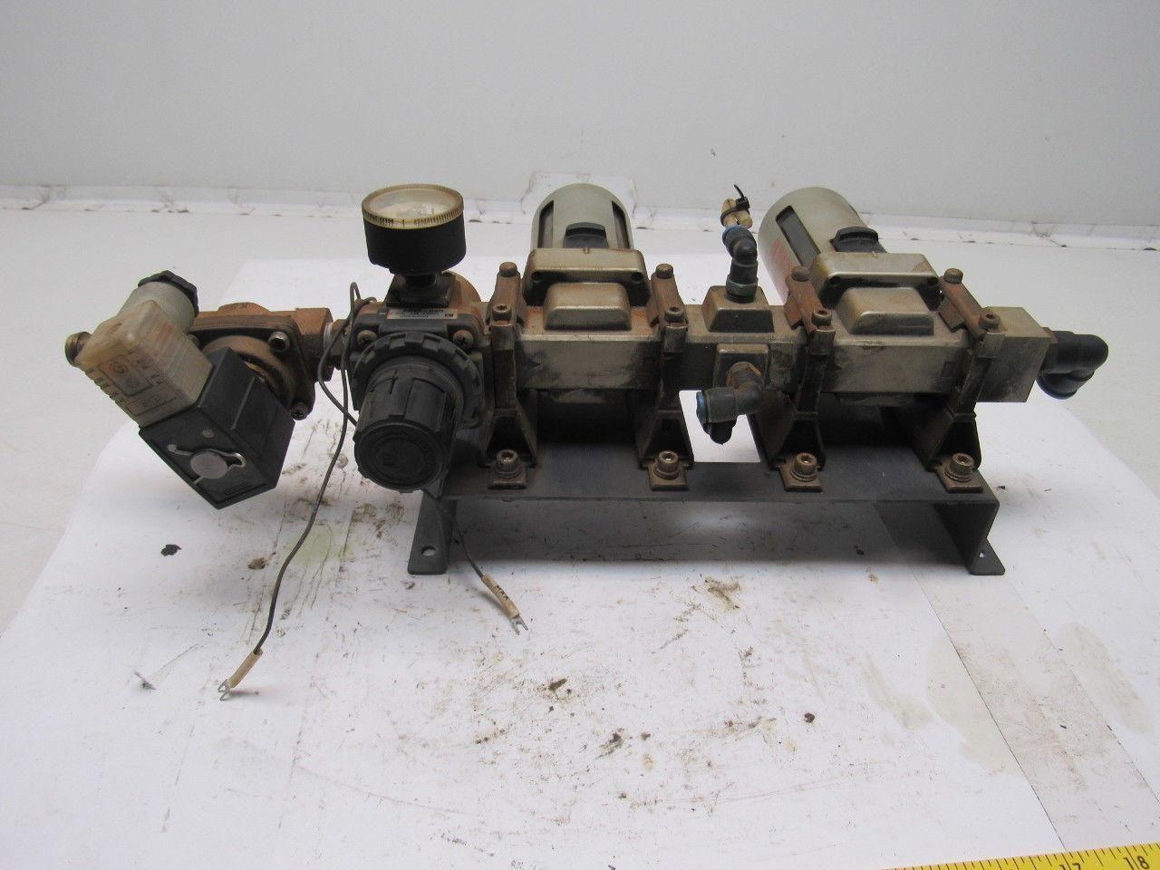 SMC Pneumatic Solenoid Valve Filter Double Regulator Assembly 0.05-0.83MPA