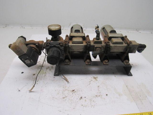 SMC Pneumatic Solenoid Valve Filter Double Regulator Assembly 0.05-0.83MPA