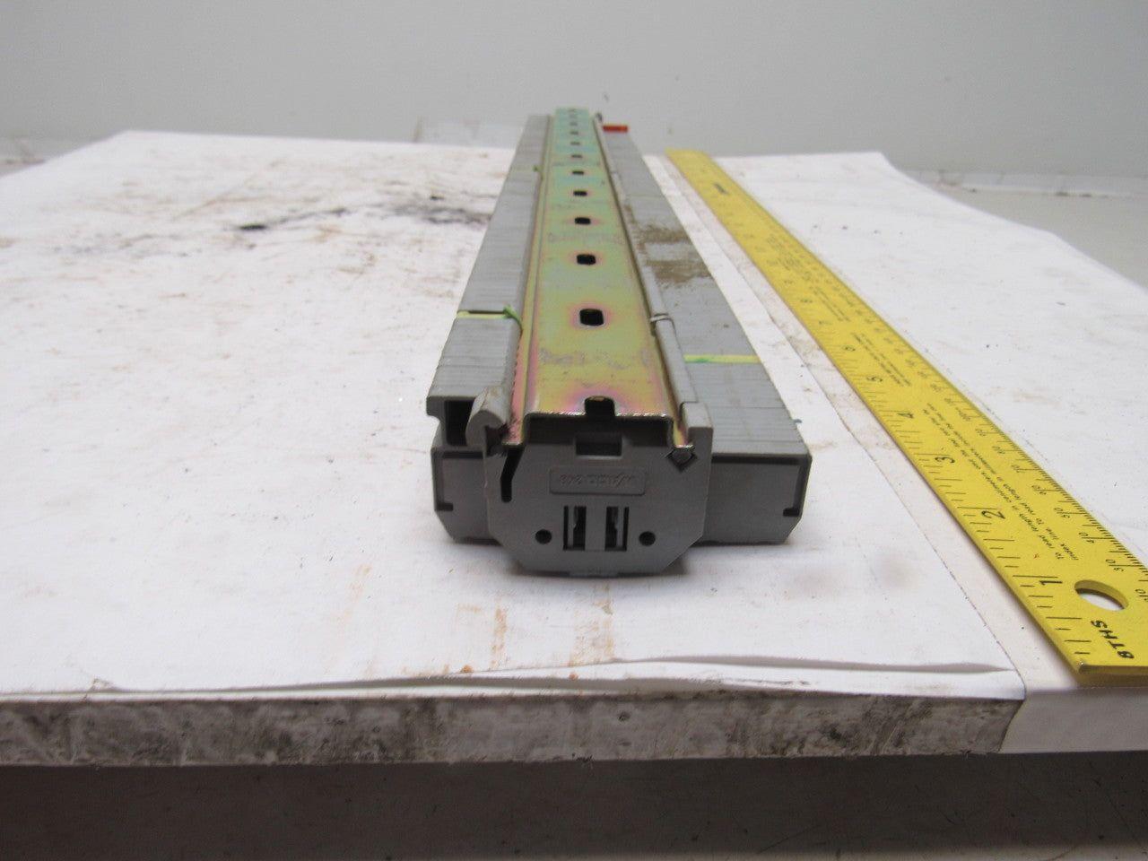 WAGO IEC 60947-7-1 IEC 947-7-2 DIN Rail Terminal Block Strip 20A 22" OAL