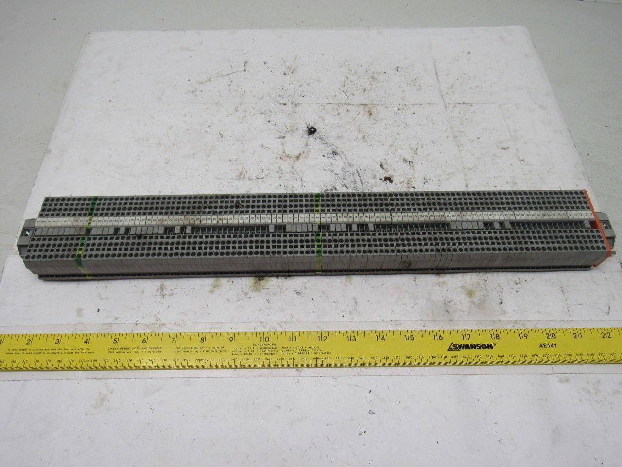 WAGO IEC 60947-7-1 IEC 947-7-2 DIN Rail Terminal Block Strip 20A 22" OAL