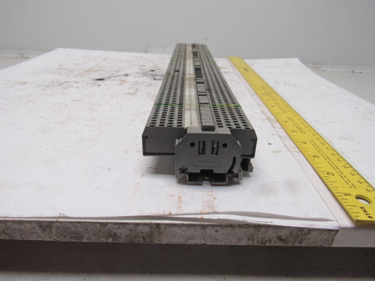 WAGO IEC 60947-7-1 IEC 947-7-2 DIN Rail Terminal Block Strip 20A 22" OAL