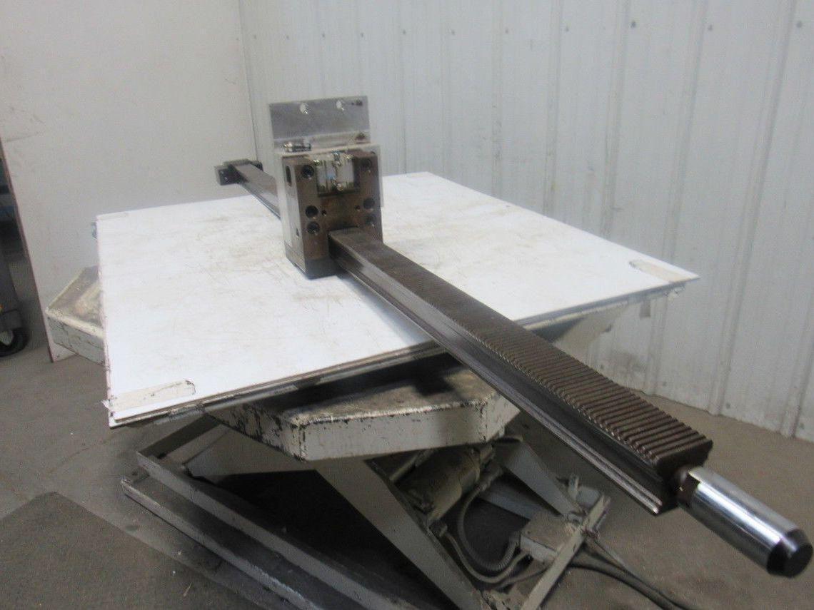 78-1/2"L x 2-1/2" W Metal Gear Rack W/Brake Assembly From a Frost Broach Machine