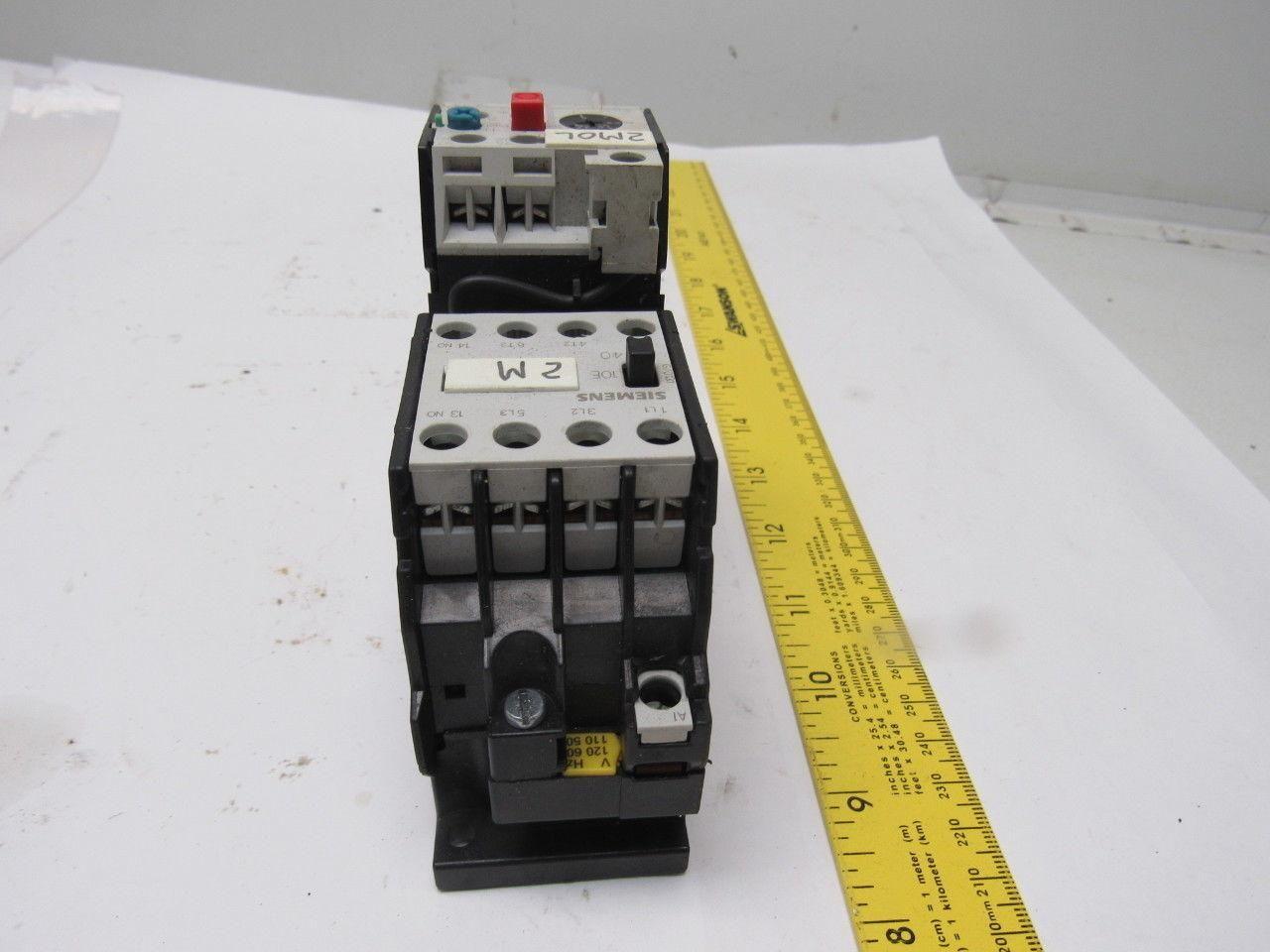 Allen Bradley 3TF4010-0A Contactor W/3UA50 00-1F 3.2 to 5A Overload Relay
