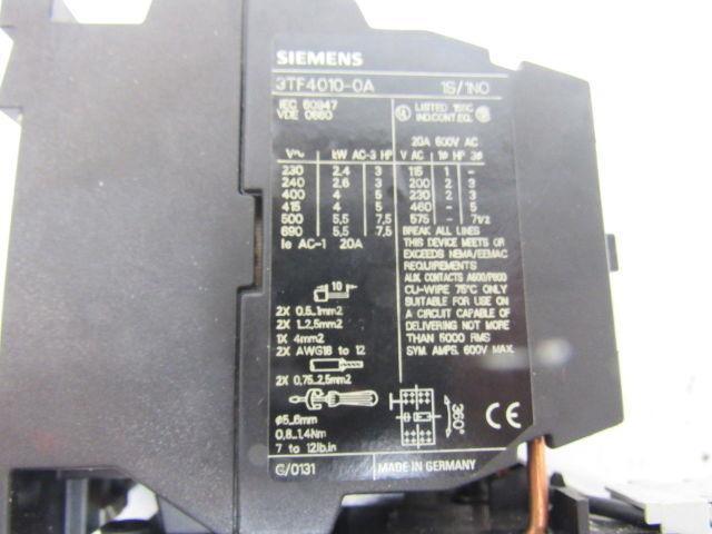 Allen Bradley 3TF4010-0A Contactor W/3UA50 00-1F 3.2 to 5A Overload Relay