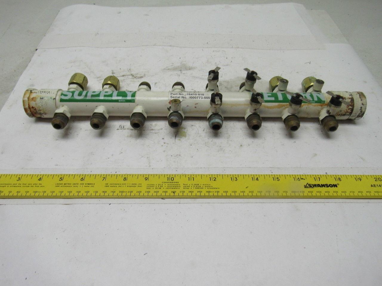 Inductoheat 16410-010 Manifold Assembly 1" NPT x 1/2"-14 Flare