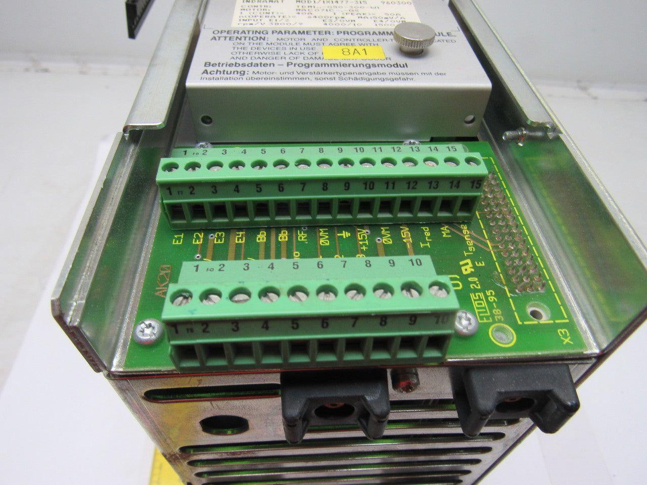 Indramat MOD1/1X1477-315 TDM1-050-300-W1 6400RPM AC Servo Controller