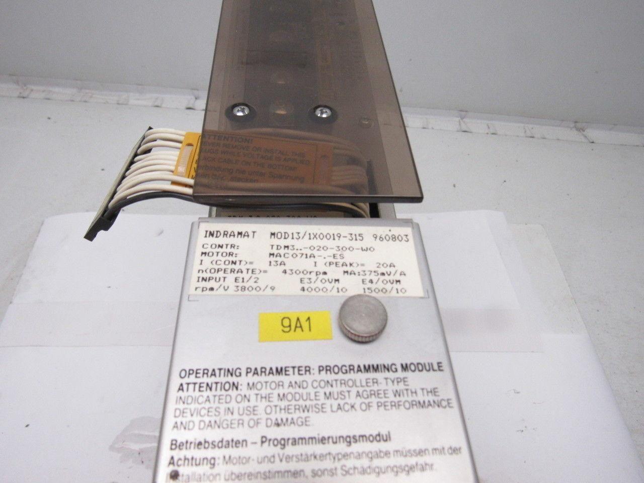 Indramat MOD1/1X1477-315 TDM1-050-300-W1 6400RPM AC Servo Controller