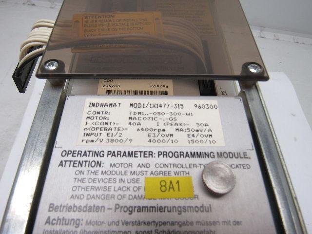 Indramat MOD1/1X1477-315 TDM1-050-300-W1 6400RPM AC Servo Controller