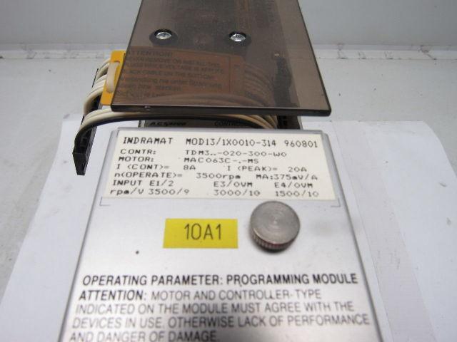 Indramat MOD13/1X0010-314 TDM3-020-300-WO 3500RPM AC Servo Controller