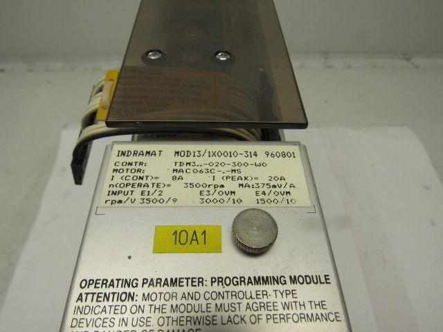 Indramat MOD13/1X0010-314 TDM3-020-300-WO 3500RPM AC Servo Controller