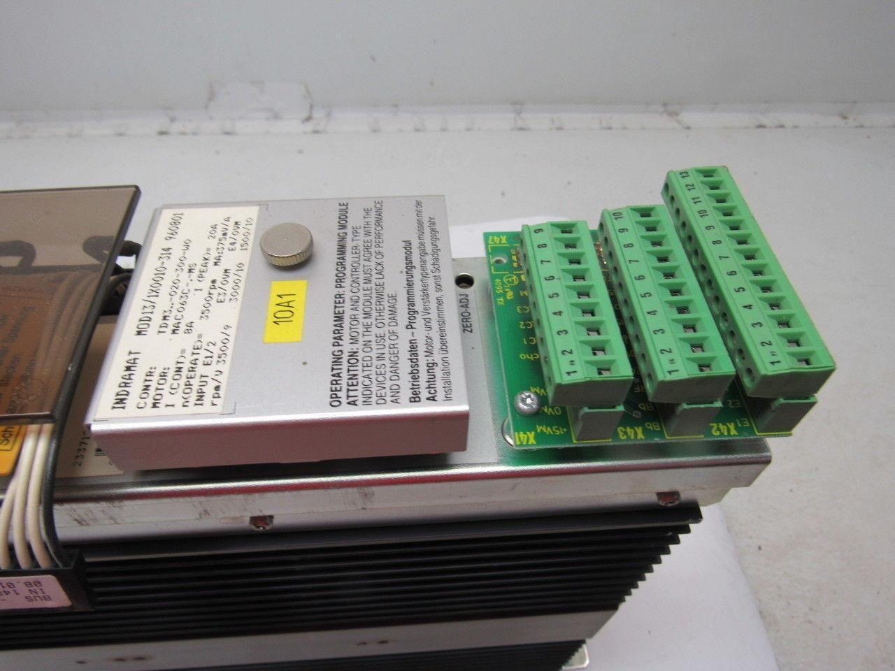 Indramat MOD13/1X0010-314 TDM3-020-300-WO 3500RPM AC Servo Controller