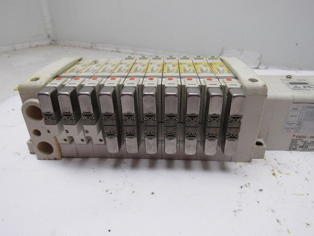 SMC VV5QC21-10N9SDQN23-X160O Pneumatic Valve Manifold Assembly W/EX250 Input