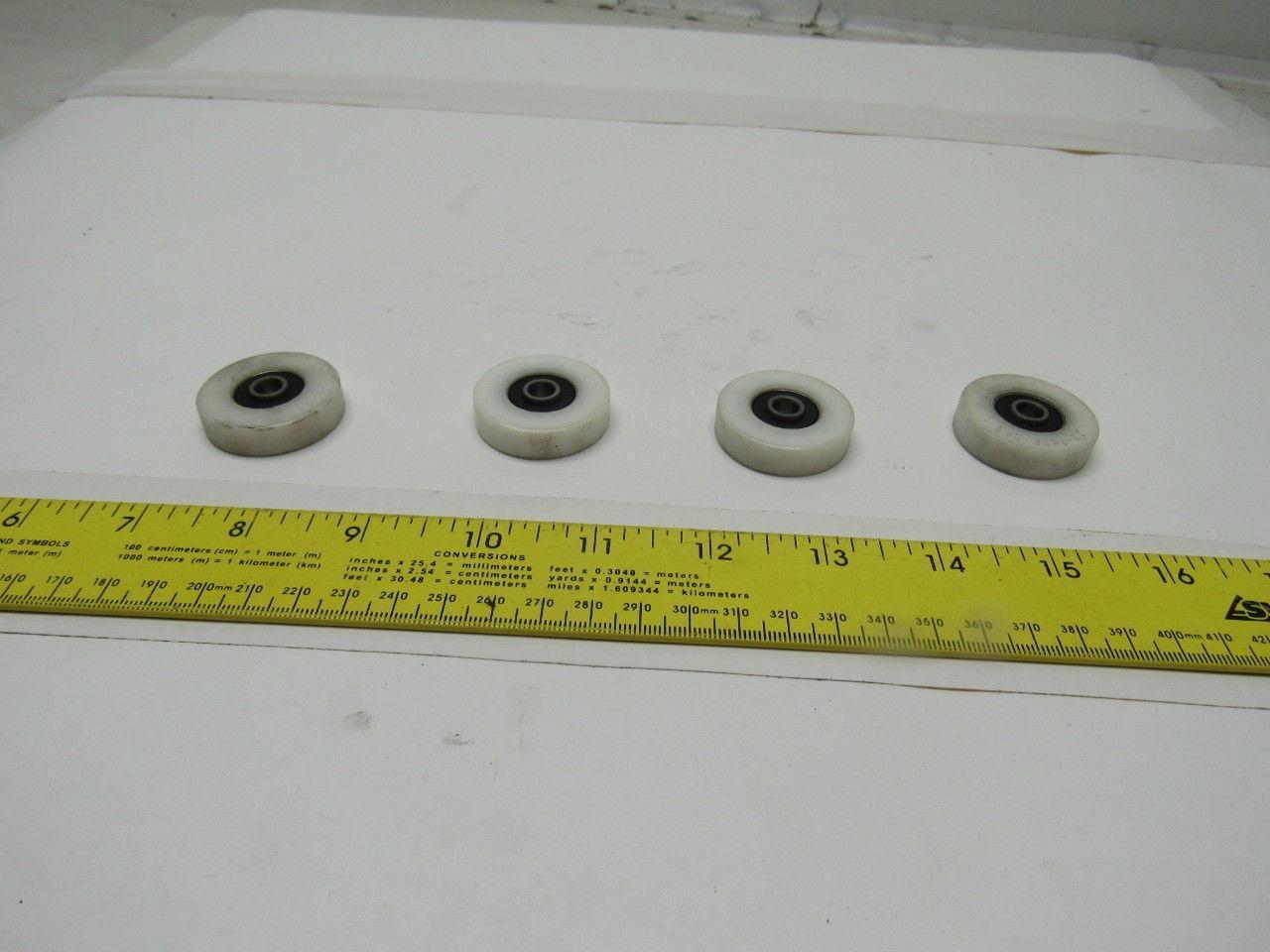 Peer 22-25EE-2RS-NYL .250ID x1.3750OD 0.3750"W Deep Groove Ball Bearing Lot of 4