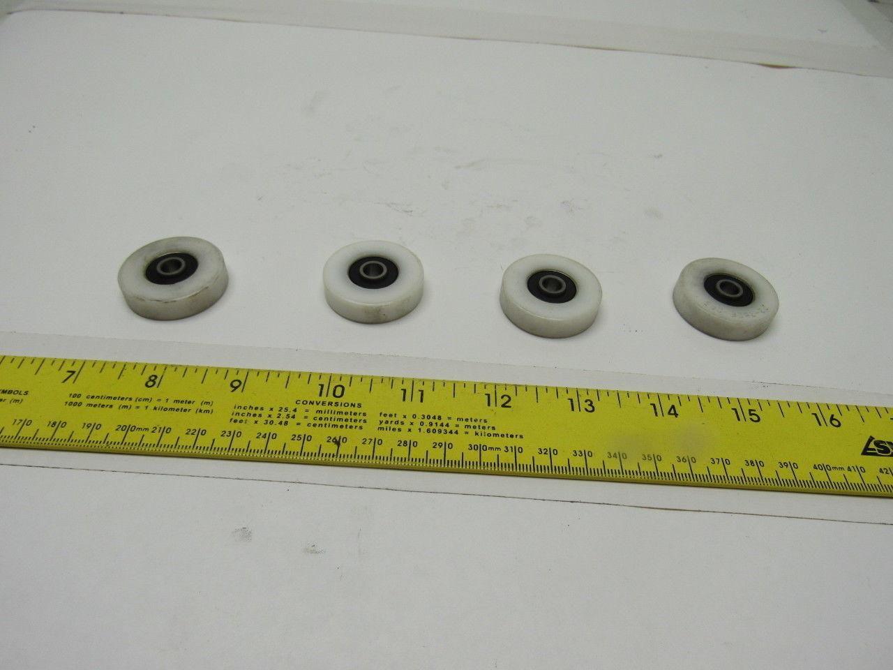 Peer 22-25EE-2RS-NYL .250ID x1.3750OD 0.3750"W Deep Groove Ball Bearing Lot of 4
