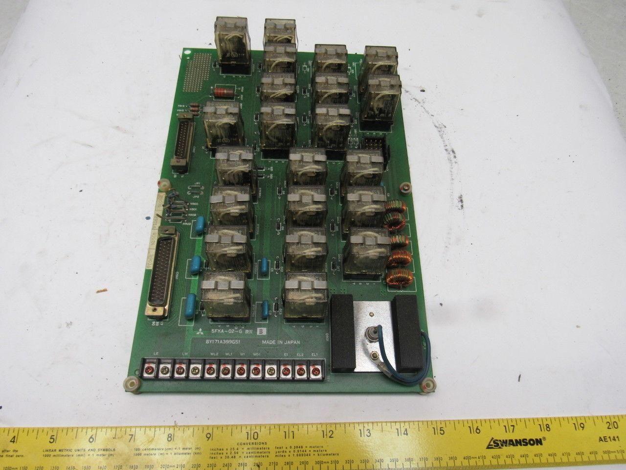 Mitsubishi Electric SFKA-02-06 BY171A399G51 Relay Circuit Board From a M55K EDM