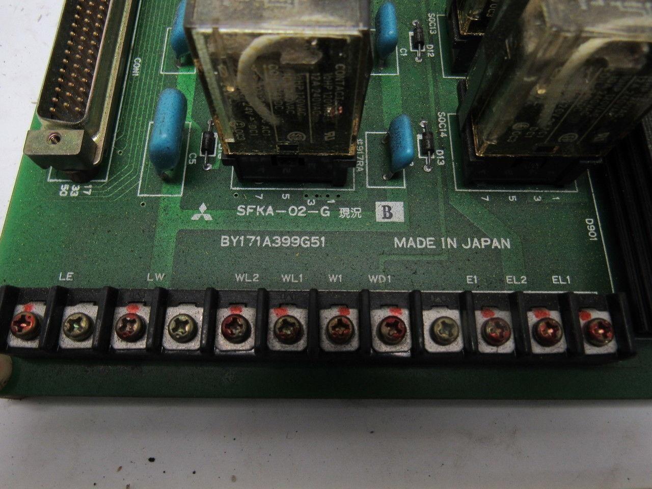 Mitsubishi Electric SFKA-02-06 BY171A399G51 Relay Circuit Board From a M55K EDM