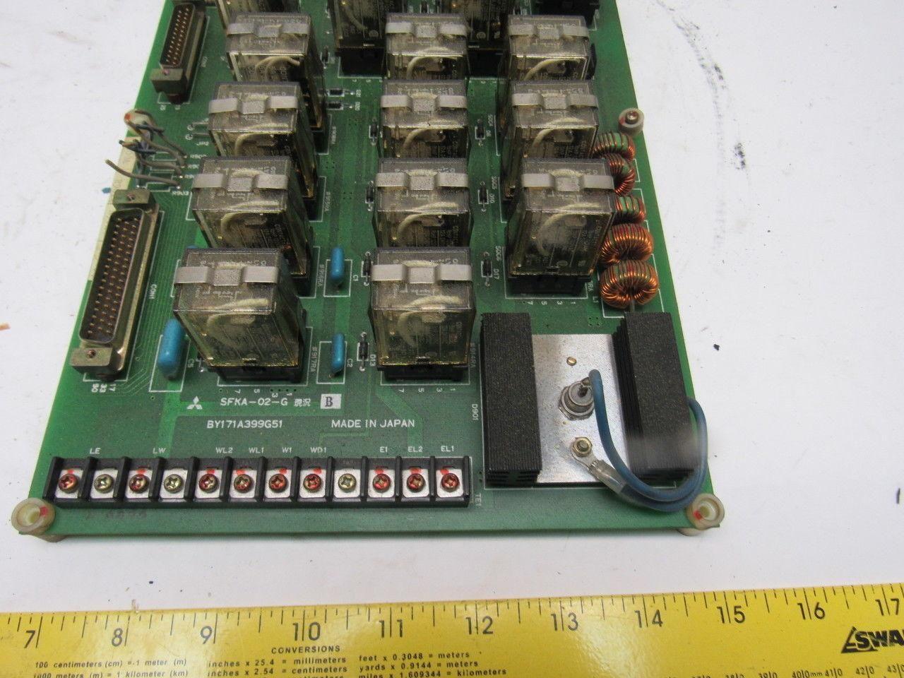 Mitsubishi Electric SFKA-02-06 BY171A399G51 Relay Circuit Board From a M55K EDM