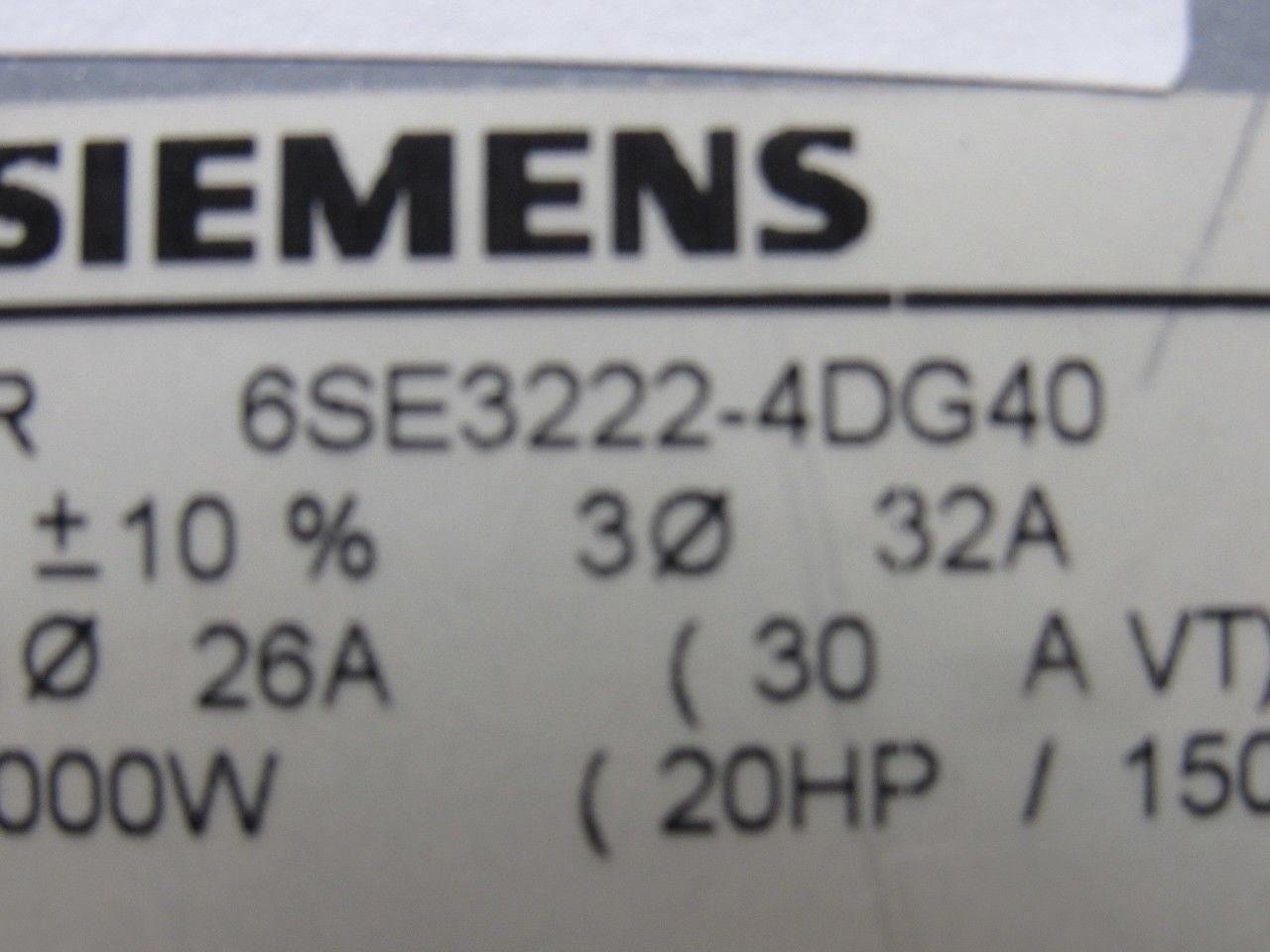 Siemens 6SE3222-4DG40 Midimaster Vector Drive Input 380/500V Motor 15 -20Hp