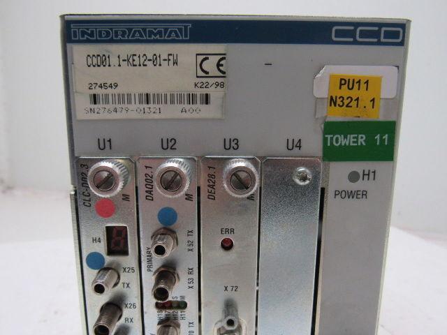 Indramat CCD01.1-KE12-01-FW Controller W/Cards CLC-D02.3M-FW, DAQ02.1M, DAQ02.1M