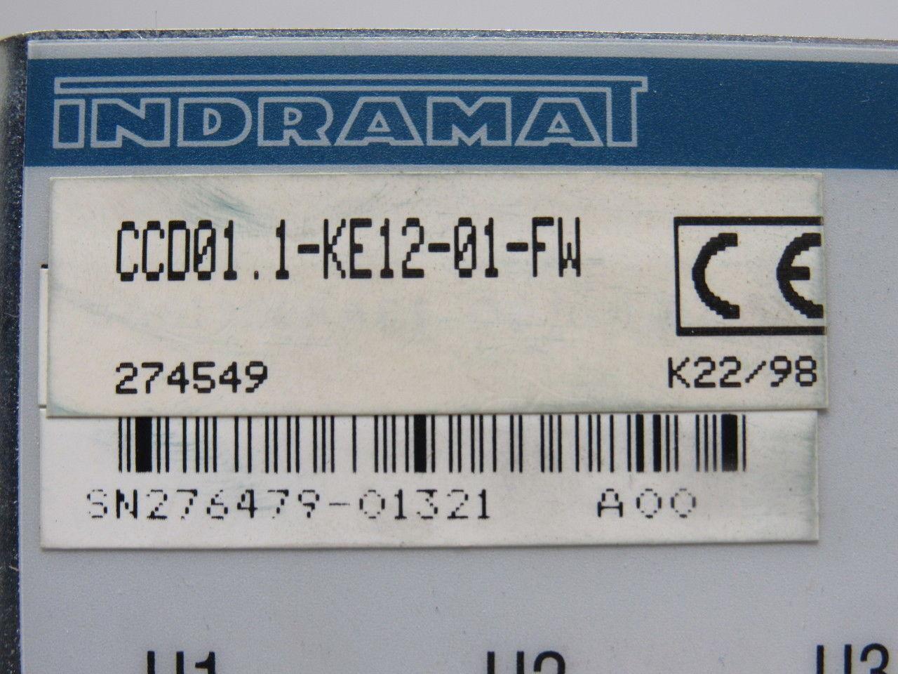 Indramat CCD01.1-KE12-01-FW Controller W/Cards CLC-D02.3M-FW, DAQ02.1M, DAQ02.1M