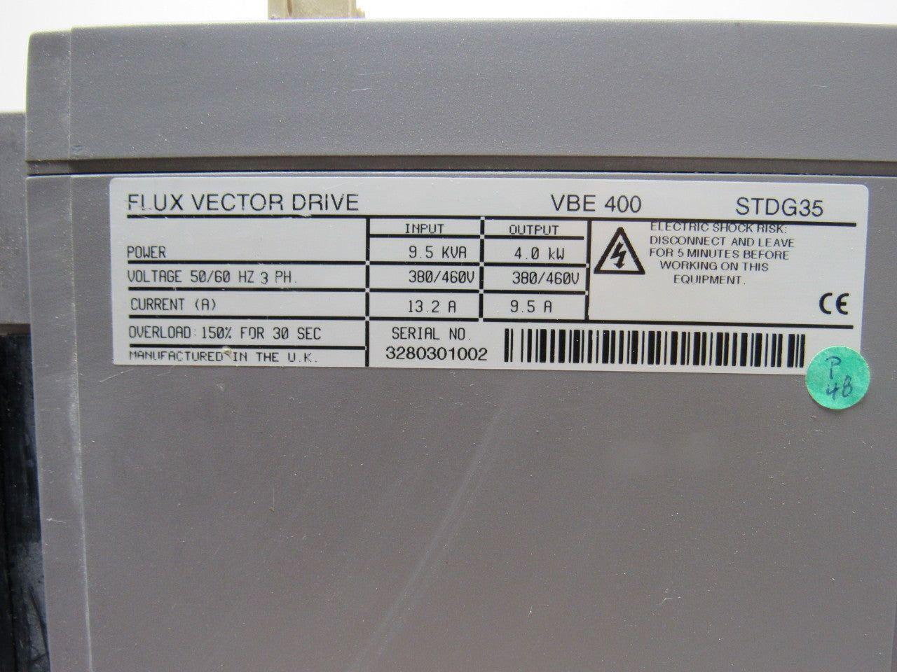 Control Techniques VBE 400 STDG35 Flux Vector Drive 4.0Kw 380/460V