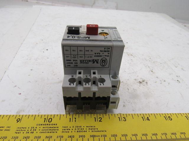 Klockner-Moeller MPS-NHI11-NA MPS-0,4 Thermal Magnetic Circuit Breaker