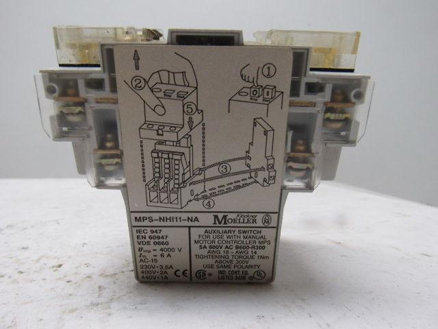Klockner-Moeller MPS-NHI11-NA MPS-0,4 Thermal Magnetic Circuit Breaker
