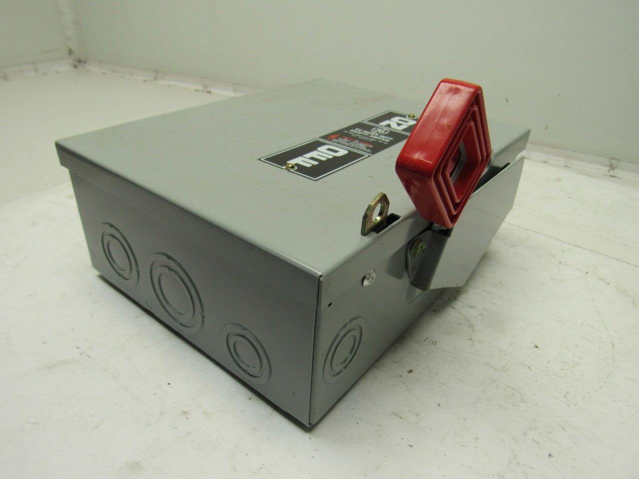 General Electric THN3361 Model 7 600V 30A Non-Fusible Disconnect Safety Switch