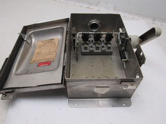 ITE NF352SS 600V 60A Stainless Steel Non Fused Stainless Steel Safety Switch