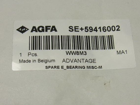 AGFA SE+59416002 WW8M3 Advantage Spare E Bearing 1/4"ID x 1/2" OD