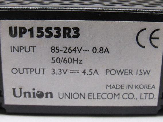 Union Elecom UP15S3R3 85-264V 50/60Hz Input 33V DC Output Power Supply