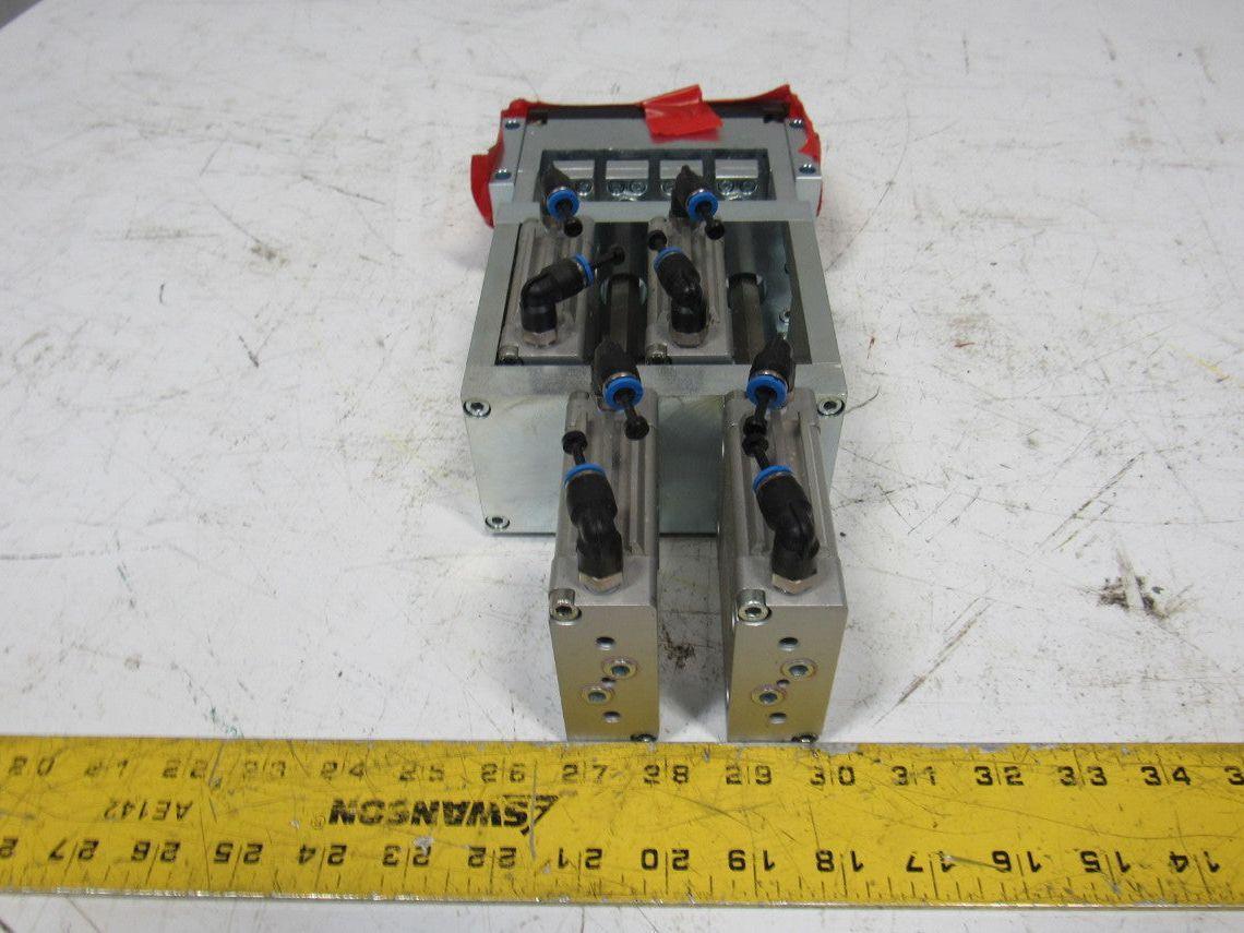 Festo DZF-40-10-P-A 10 Bar 145PSI Flat Pneumatic Air Cylinder Punch Head