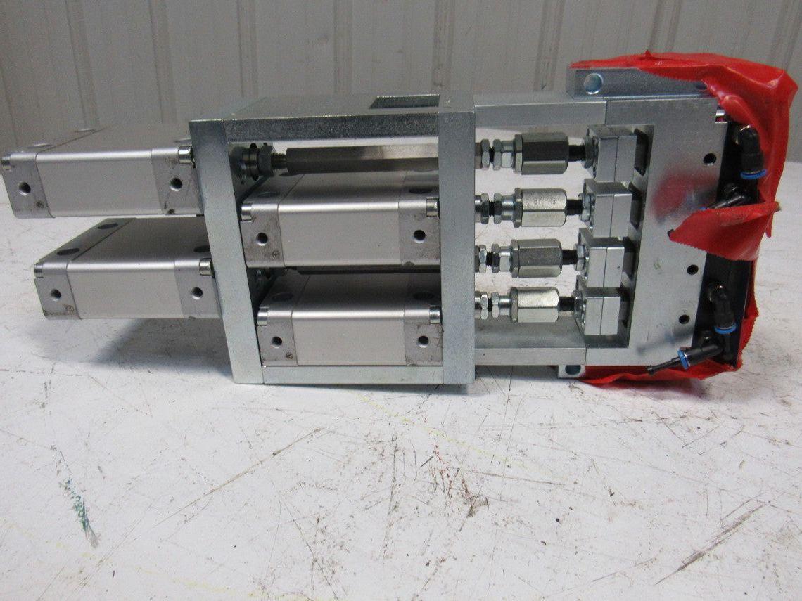 Festo DZF-40-10-P-A 10 Bar 145PSI Flat Pneumatic Air Cylinder Punch Head