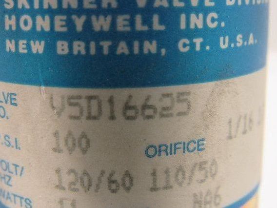 Honeywell/Skinner V5D16625 Solenoid Valve 100PSI 120V 1Ph 11 Watts