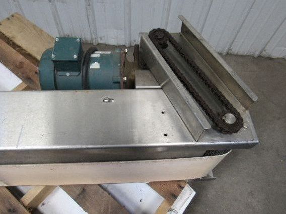 Stainless Steel Frame Plastic Slide Slider Bed Belt Conveyor 9"W x 72"L 3PH