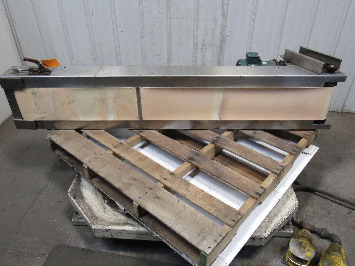 Stainless Steel Frame Plastic Slide Slider Bed Belt Conveyor 9"W x 72"L 3PH