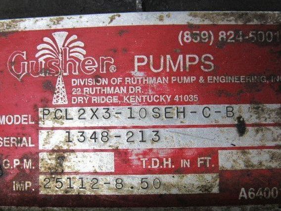 Gusher PCL2x3-10SEH-C-B Stainless Steel Centrifugal Pump w/225112-8.50" Impeller