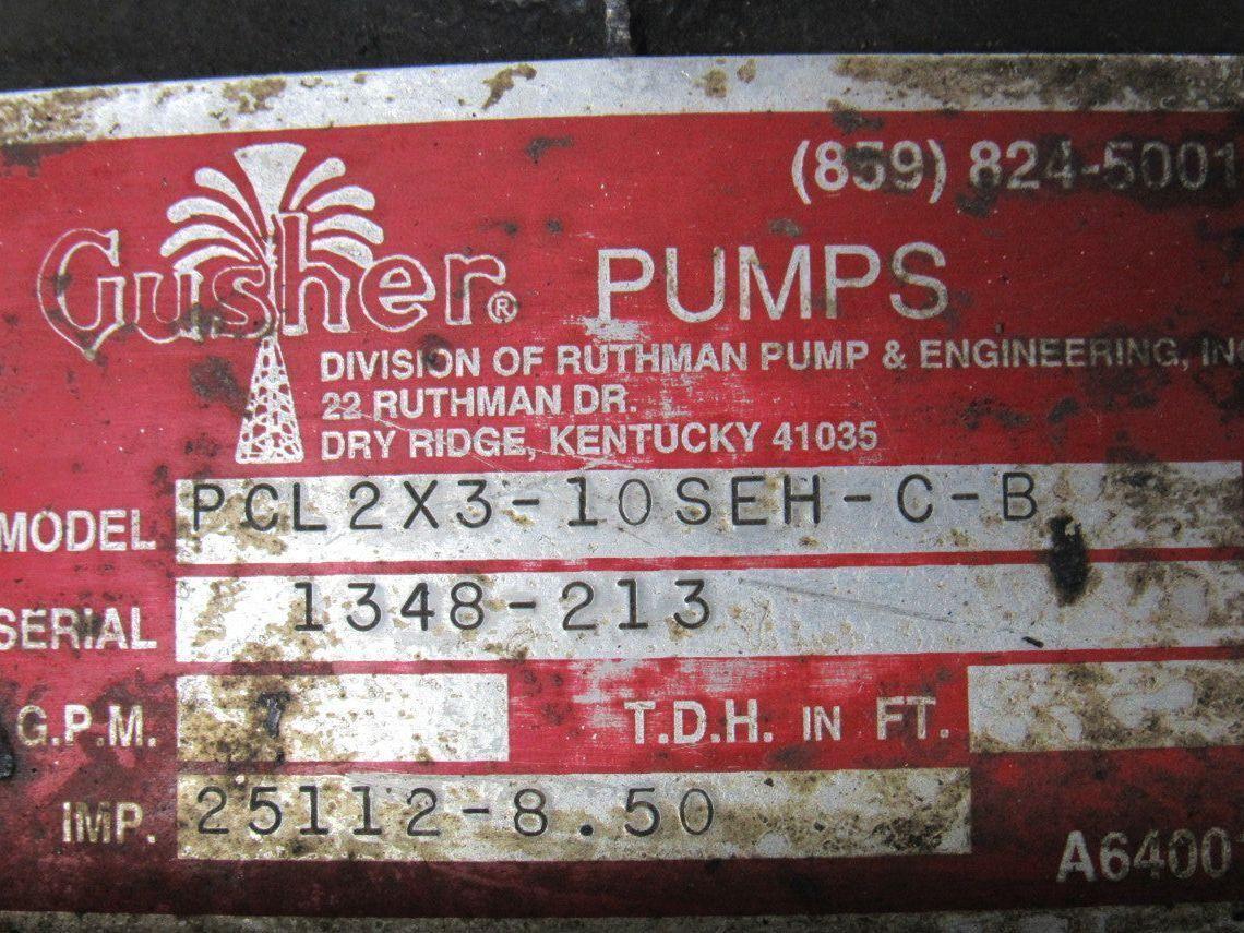 Gusher PCL2x3-10SEH-C-B Stainless Steel Centrifugal Pump w/225112-8.50" Impeller