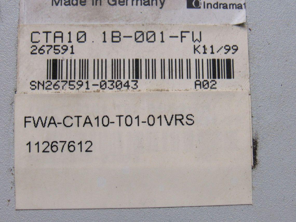 Indramat CTA10.1B-001-FW Operator Interface Panel Key Pad FWA-CTA-T01-01VRS