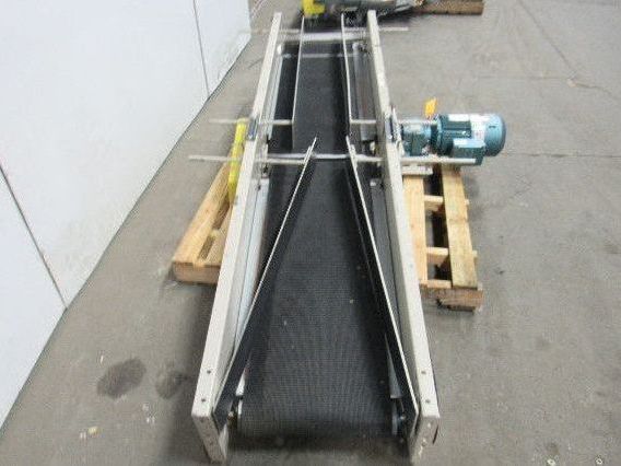 Adjustable Incline Slide Slider Bed Belt Conveyor 16"x 102" OAL 230/460V 3Ph