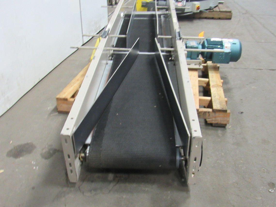 Adjustable Incline Slide Slider Bed Belt Conveyor 16"x 102" OAL 230/460V 3Ph